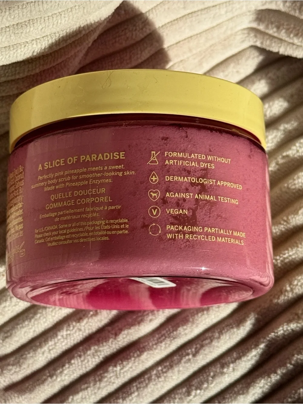 NEW(Fctry Sealed) PINK Victoria’s Secret (2)Pink Pineapple Body Scrub Exfoliator